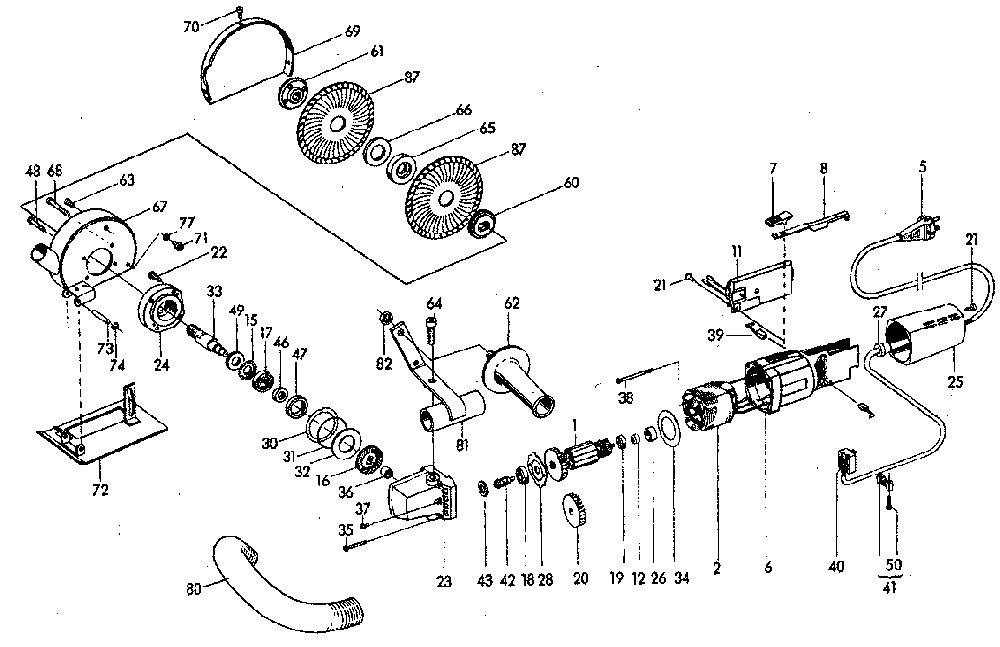 Exploded Diagram A Diagram and Parts List for F1509FR Type 1 DeVilbiss Pressure Washer