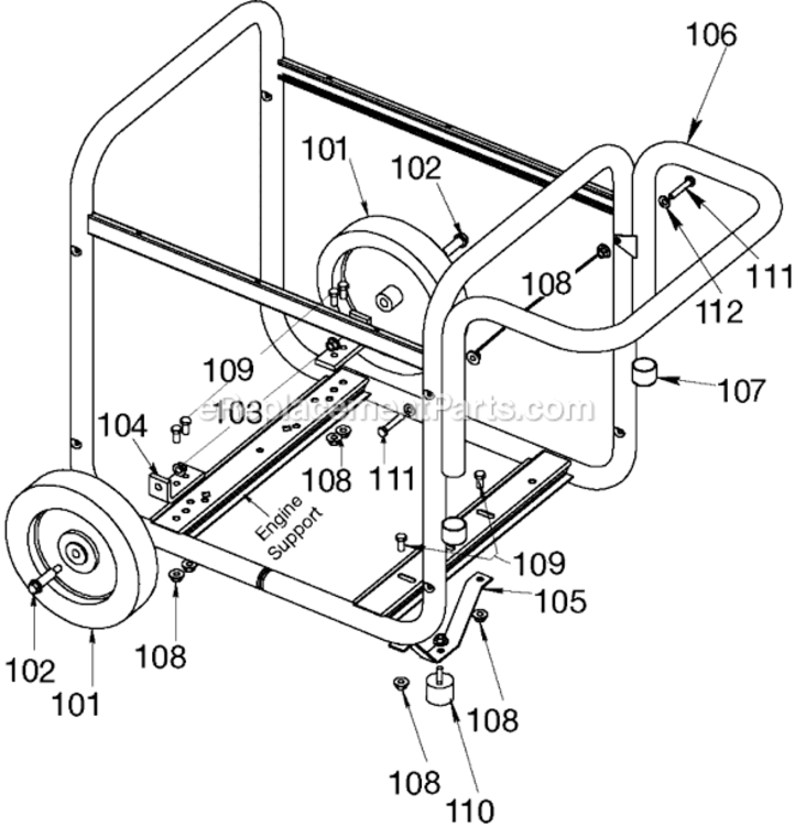 Page D Diagram and Parts List for 919-32721 Type 0 DeVilbiss Generator