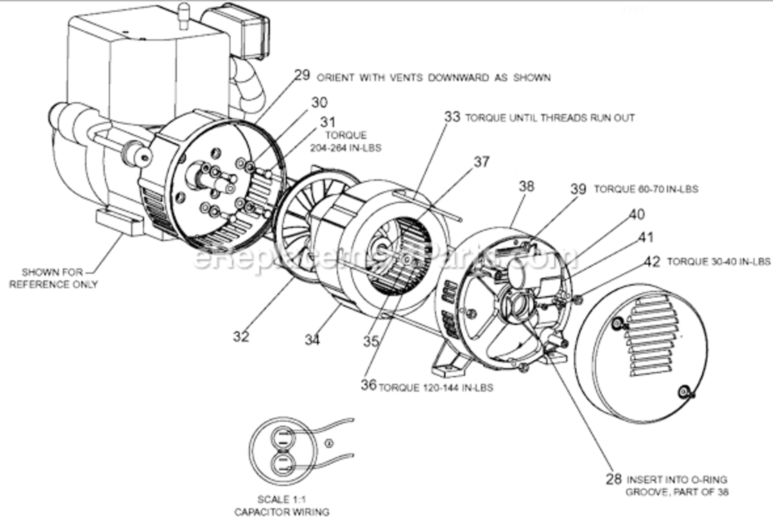 Page B Diagram and Parts List for 919-32911 Type 0 DeVilbiss Generator