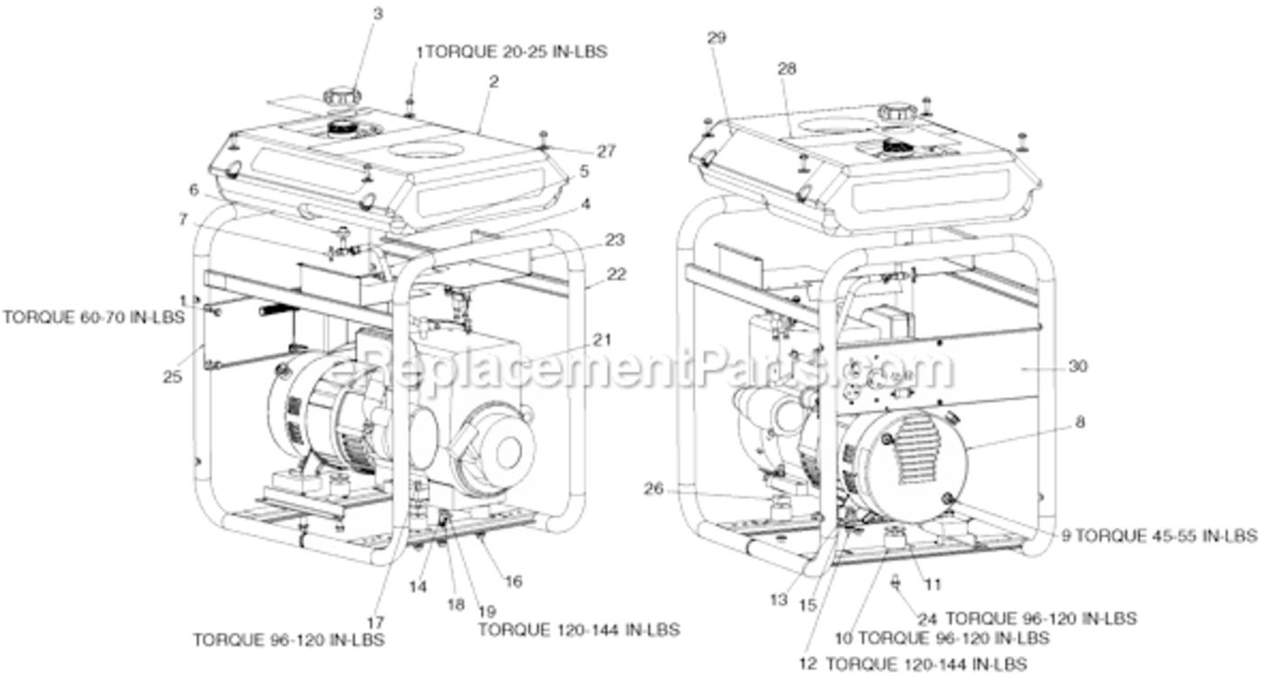 Page A Diagram and Parts List for 919-32915 Type 0 DeVilbiss Generator