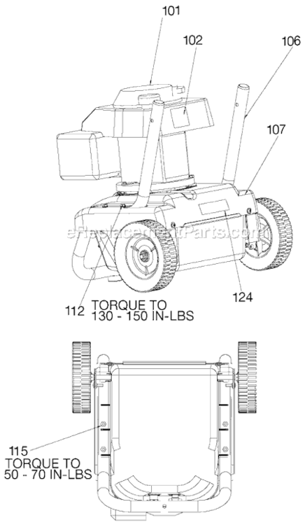 Page B Diagram and Parts List for 919-67218 Type 1 DeVilbiss Pressure Washer