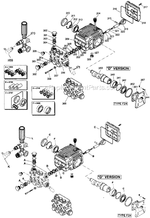 Page C Diagram and Parts List for 919-76301 Type 1 DeVilbiss Pressure Washer