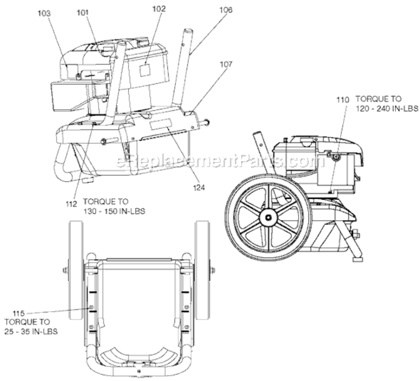 Page B Diagram and Parts List for 919-76906 Type 3 DeVilbiss Pressure Washer
