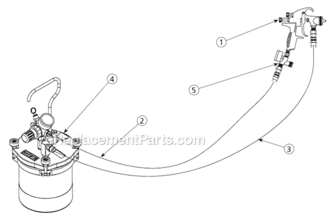 Page A Diagram and Parts List for 98-3143  DeVilbiss Paint Sprayer