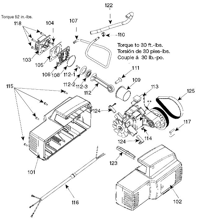 PUMP Diagram and Parts List for EXFAC24 Type 2 DeVilbiss Compressor