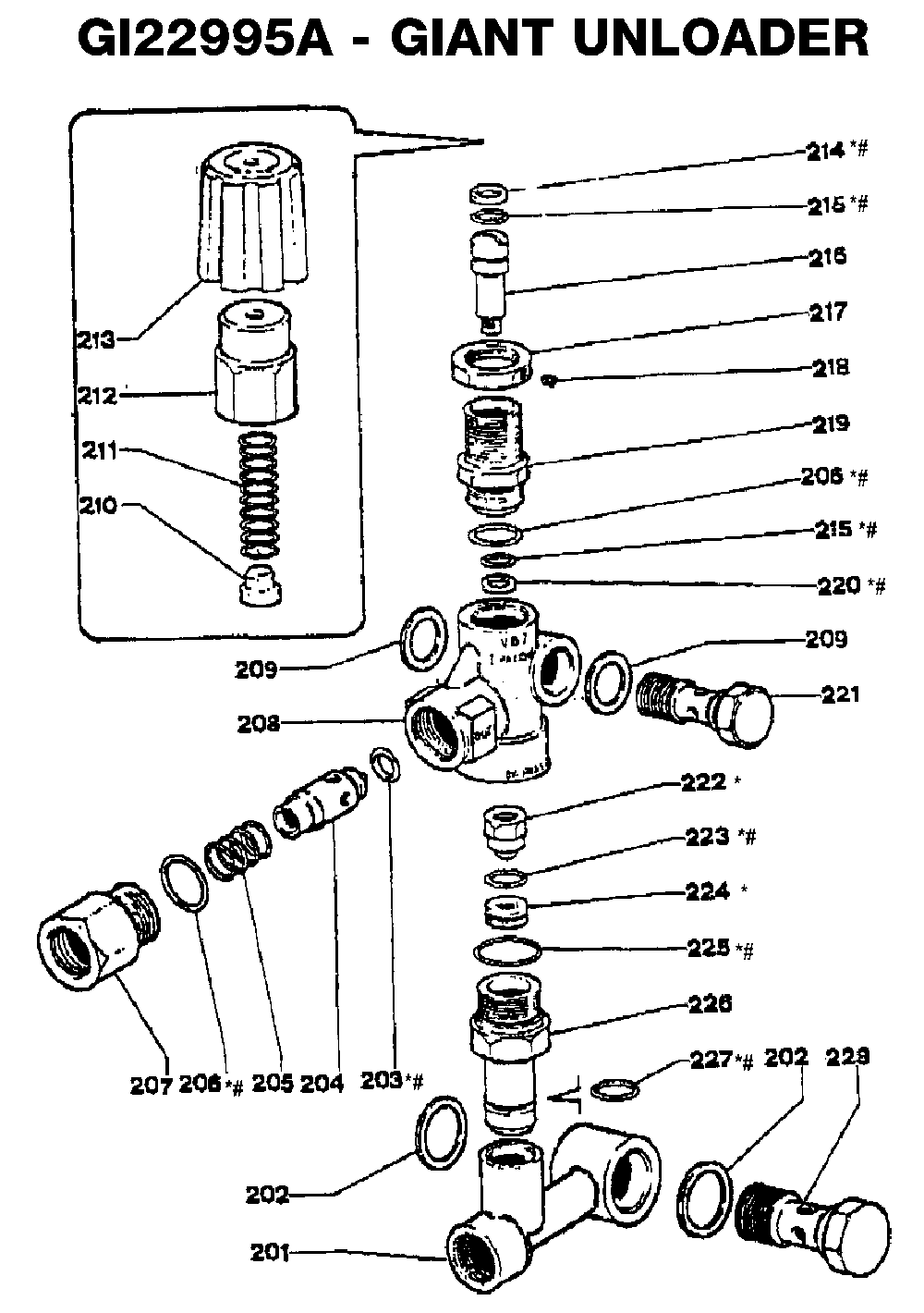Exploded Diagram A Diagram and Parts List for WGC3035 0-Pump, General DeVilbiss Pressure Washer