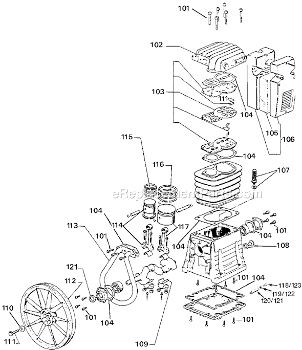 Page A Diagram and Parts List for ACBLK6580V2 Type 0 DeVilbiss Compressor