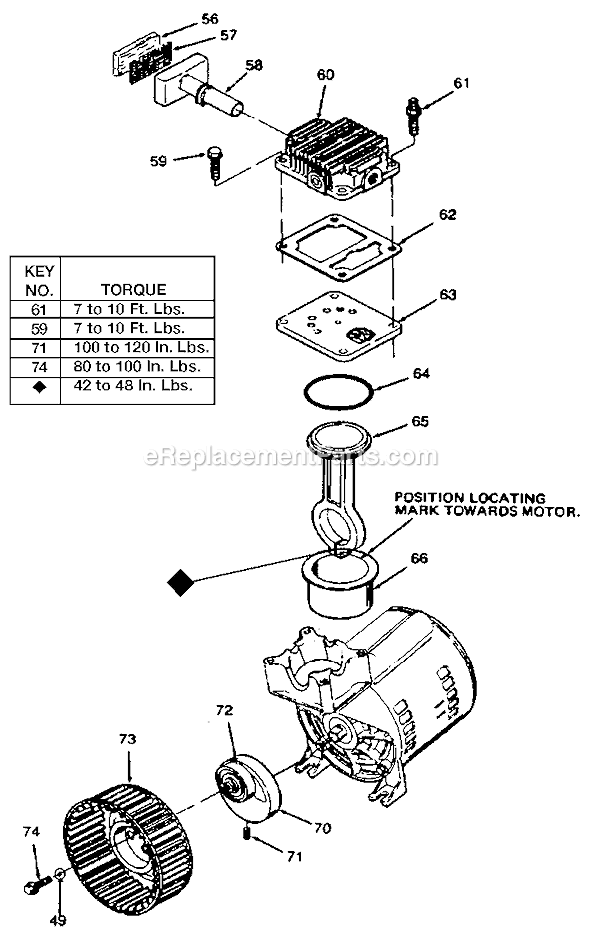 Page B Diagram and Parts List for AF2512 Type 0 DeVilbiss Compressor