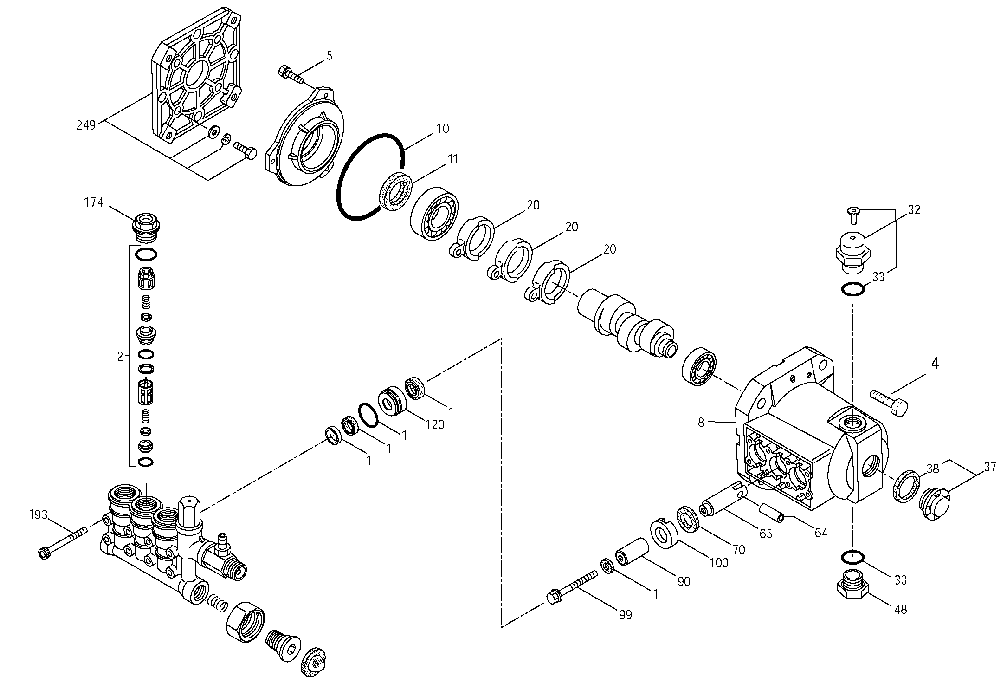 Exploded Diagram A Diagram and Parts List for BDP2600 Type 2 DeVilbiss Pressure Washer