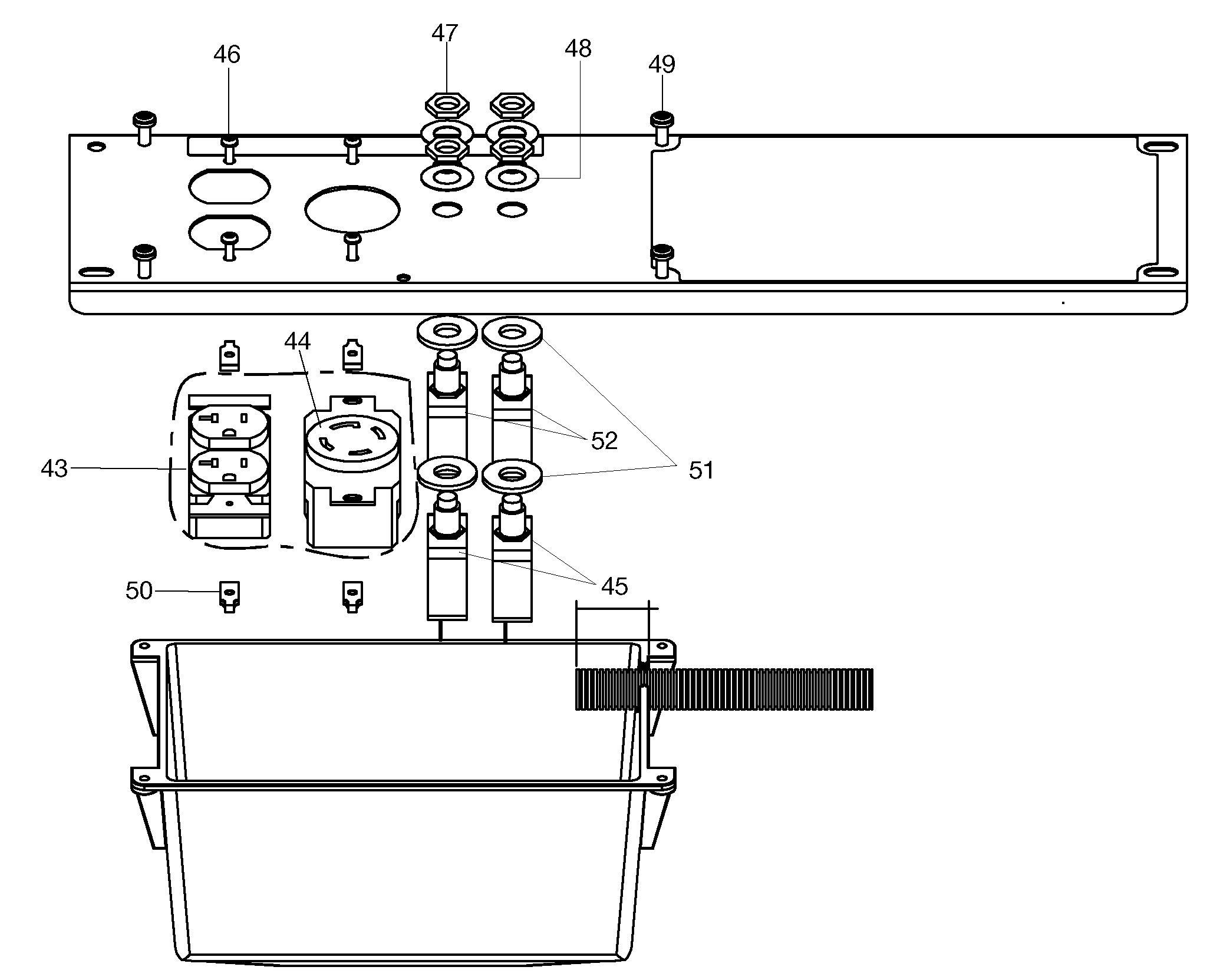 Panel Diagram and Parts List for 919-67950 0 DeVilbiss Generator
