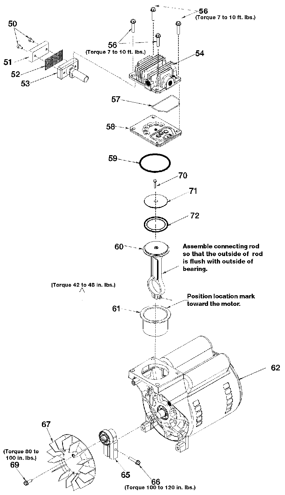 Exploded Diagram B Diagram and Parts List for SDSC150E4D-FN7 Type 2 DeVilbiss Compressor