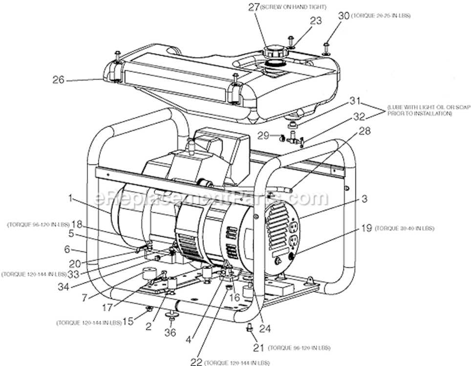 Page A Diagram and Parts List for CDGT3010 Type 0 DeVilbiss Generator
