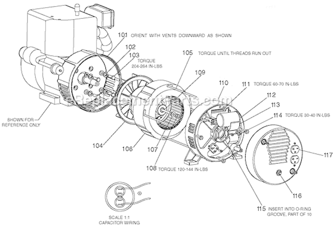 Page B Diagram and Parts List for CDGT3010 Type 0 DeVilbiss Generator
