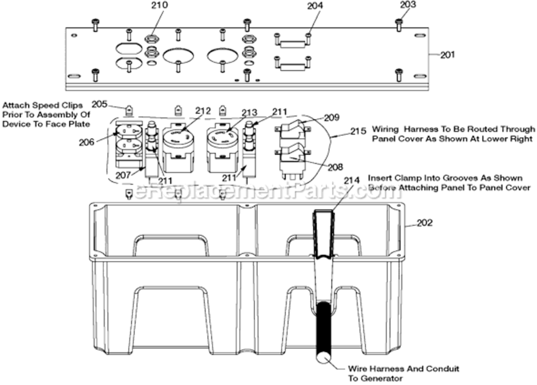 Page A Diagram and Parts List for BSV800 Type 1 DeVilbiss Generator