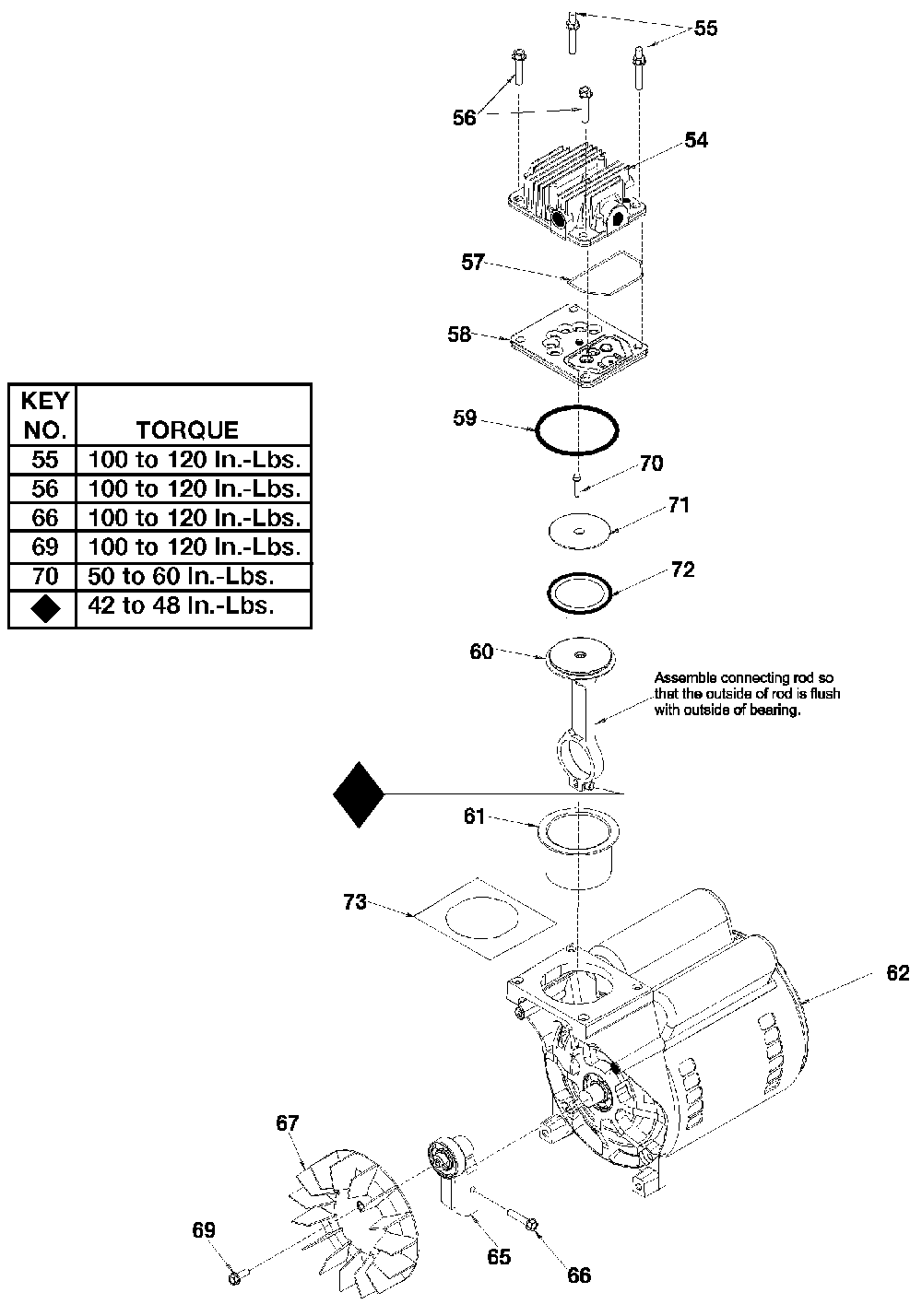 Exploded Diagram B Diagram and Parts List for MAC2200 Type 1 DeVilbiss Compressor