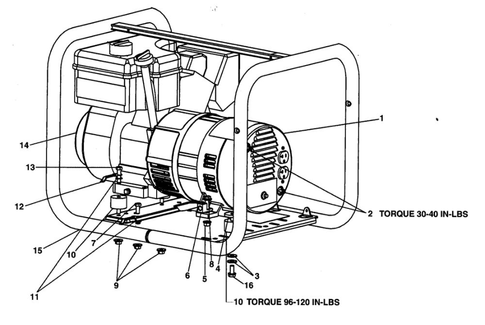 Generator Diagram and Parts List for CGTP3000  DeVilbiss Generator