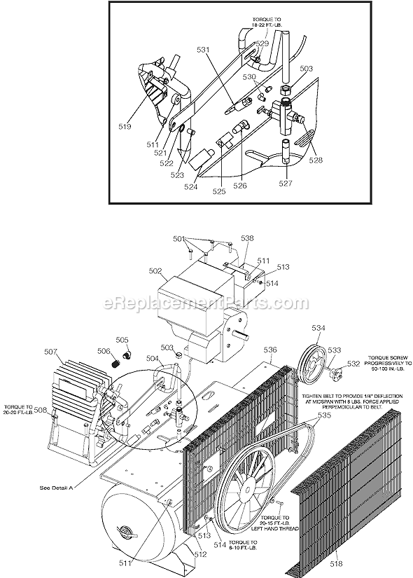 Page B Diagram and Parts List for DACE-7161 Type 1 DeVilbiss Compressor