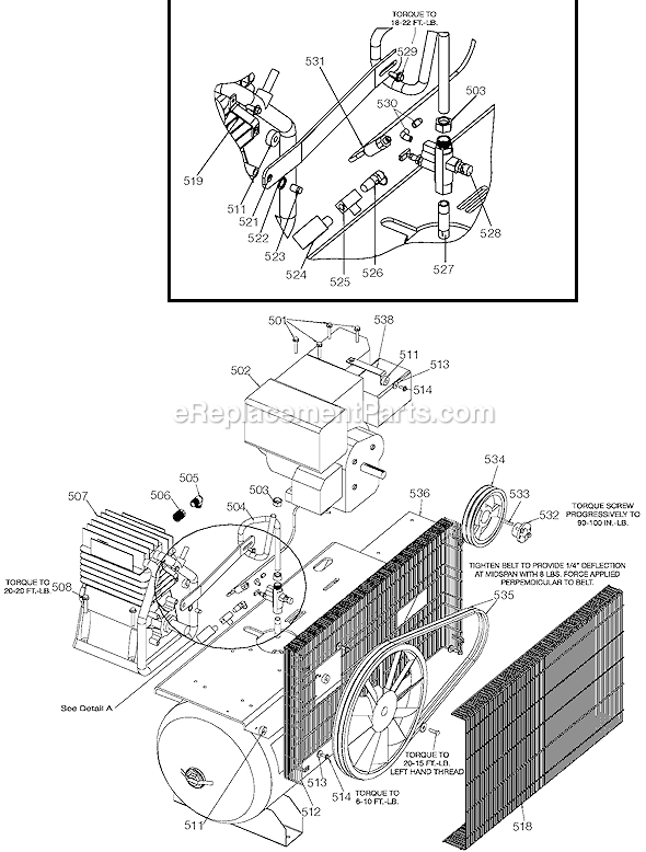 Page B Diagram and Parts List for DACE-7161 Type 2 DeVilbiss Compressor