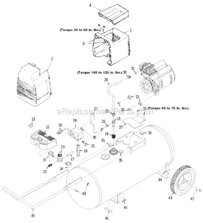 Page A Diagram and Parts List for DF5030 Type 0 DeVilbiss Compressor
