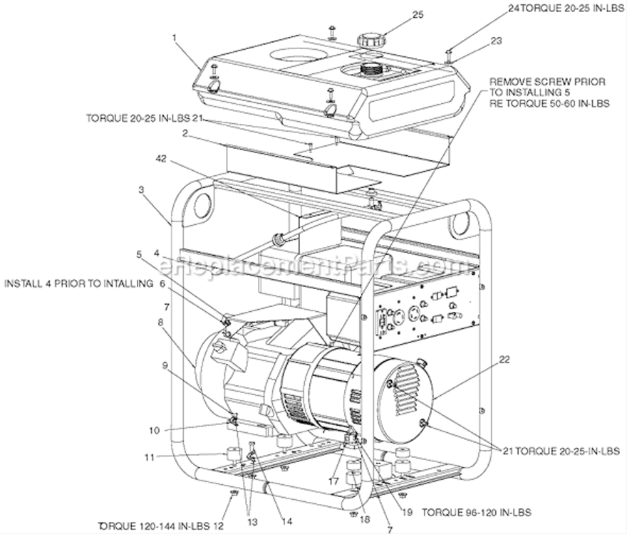 Page A Diagram and Parts List for DGHC6510-WK Type 0 DeVilbiss Generator