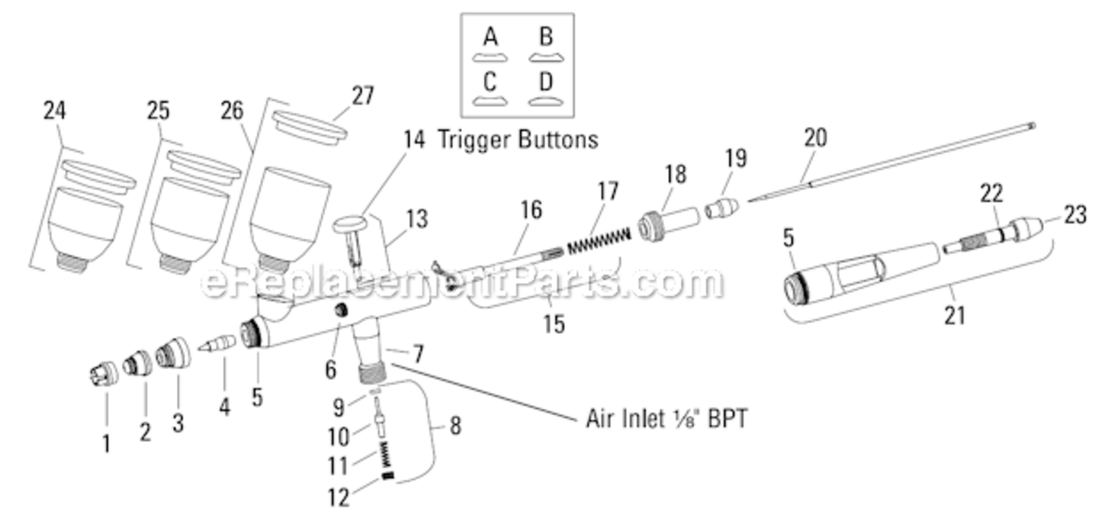 Page A Diagram and Parts List for DGR-518-1  DeVilbiss Compressor