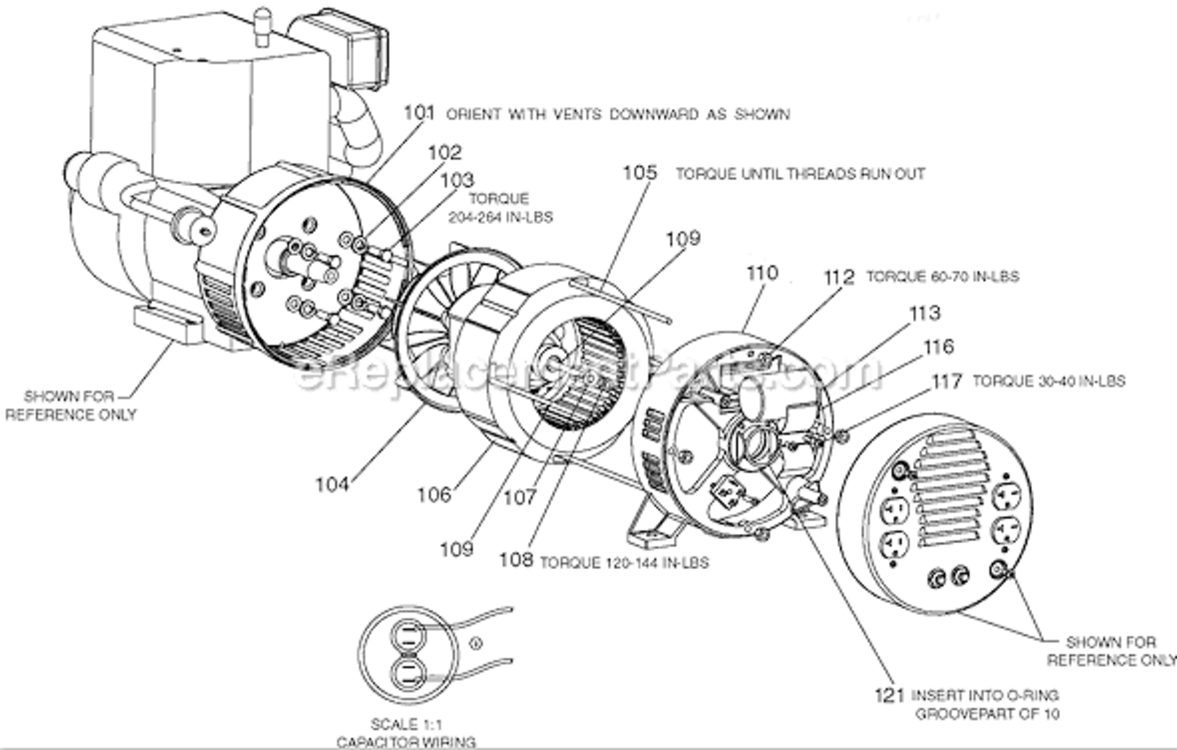 Page B Diagram and Parts List for DGT5010-WK Type 1 DeVilbiss Generator