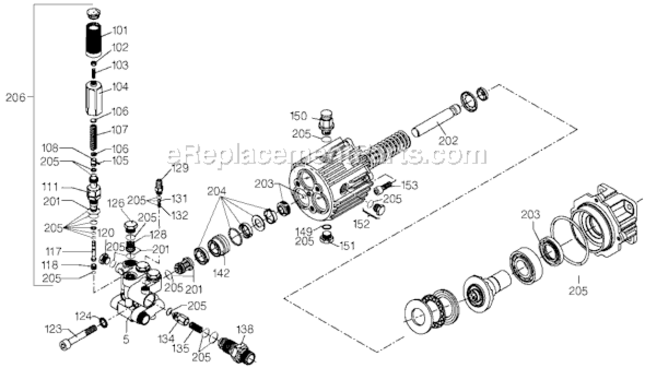 Page B Diagram and Parts List for DVH3000 Type 0 DeVilbiss Pressure Washer