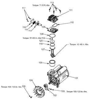 Default 2 Diagram and Parts List for EXFB4025SV Type 0 DeVilbiss Compressor
