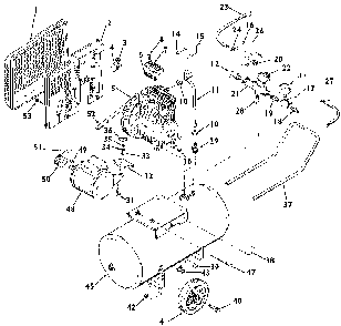 Exploded Diagram B Diagram and Parts List for L520 Type 1 DeVilbiss Compressor