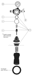 Page A Diagram and Parts List for 130516  DeVilbiss Compressor