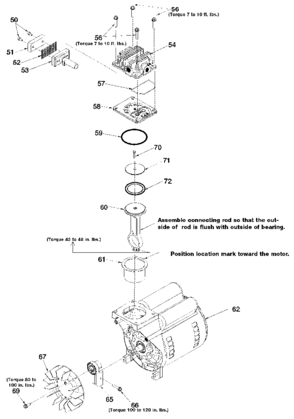 PUMP Diagram and Parts List for FB5020 Type 0 DeVilbiss Compressor