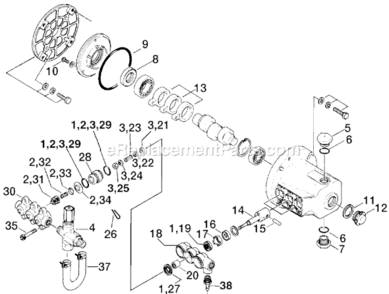 Part Location Diagram of 15671 Porter Cable Spacer Discharge Val