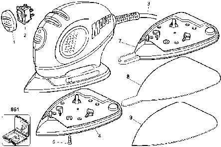 Exploded Diagram A Diagram and Parts List for 25600 Type 1 DeVilbiss Sander Polisher