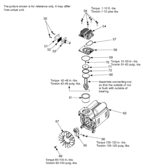 PUMP Diagram and Parts List for IRF412 Type 2 DeVilbiss Compressor