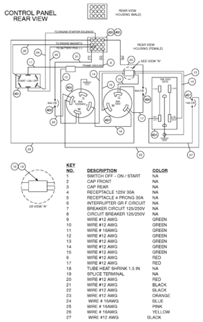Wiring Diagram Diagram and Parts List for 919-67007 Type 0 DeVilbiss Generator