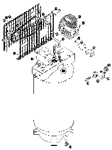 Exploded Diagram B Diagram and Parts List for LJ660V2 Type 1 DeVilbiss Compressor