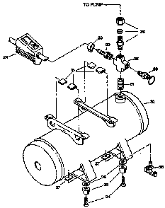 Exploded Diagram B Diagram and Parts List for FA752 Type 1 DeVilbiss Compressor