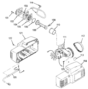PUMP Diagram and Parts List for PFA2X4 Type 0 DeVilbiss Compressor