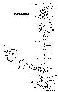 Exploded Diagram A Diagram and Parts List for L2512 Type 1 DeVilbiss Compressor