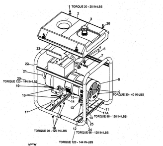 Generator Diagram and Parts List for GB5010-2  DeVilbiss Generator