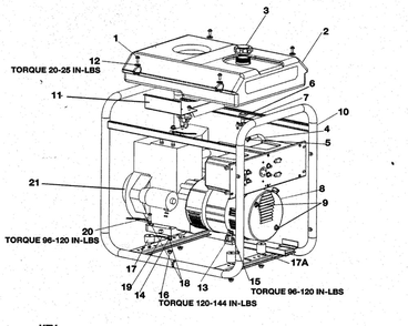 Generator Diagram and Parts List for GBFE6010-1  DeVilbiss Generator