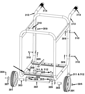 Frame Diagram and Parts List for 919-67007 Type 0 DeVilbiss Generator