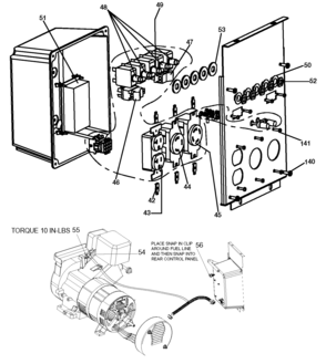 Panel Diagram and Parts List for CGBV4000 0 DeVilbiss Generator