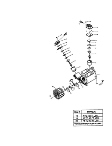 Pump Breakdown Diagram and Parts List for C500TVE60V-2  DeVilbiss Compressor