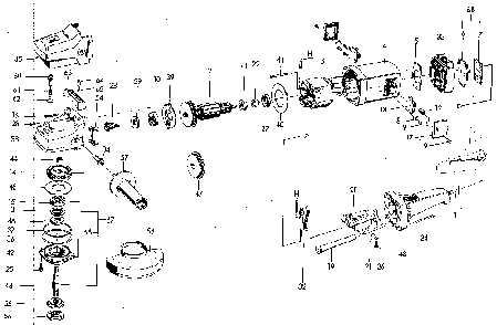 Exploded Diagram A Diagram and Parts List for LK603VE Type 1 DeVilbiss Sander Polisher