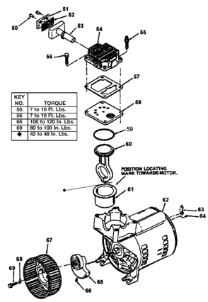PUMP Diagram and Parts List for IRF412 Type 0 DeVilbiss Compressor