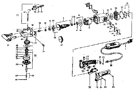 Exploded Diagram A Diagram and Parts List for LW603VR Type 1 DeVilbiss Sander Polisher