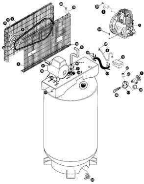Part Location Diagram of ABP-9110022 DeVilbiss SCREW FLYWHEEL