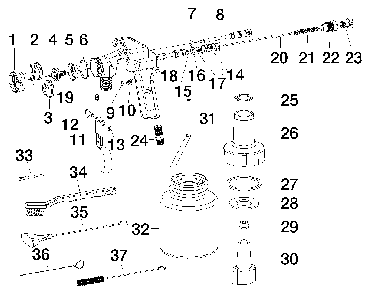 Exploded Diagram A Diagram and Parts List for ES1 Type 0 DeVilbiss Paint Sprayer