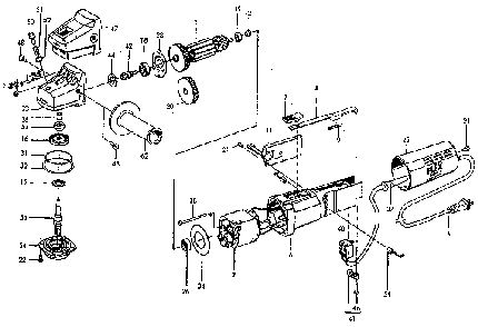 Exploded Diagram A Diagram and Parts List for L1503VR Type 1 DeVilbiss Angle Grinder